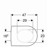 Geberit - 300 Basic, Closetzitting Met Deksel, Rvs Scharnieren, Duroplast, Wit