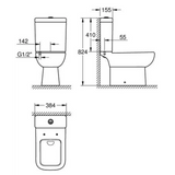 Grohe Bauedge Ceramic Reservoir Tbv Wc Duo Blok Onderinlaat