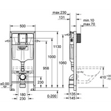 Grohe Rapid-Sl Wc Element Met Wandbevestiging En İsolatiemat