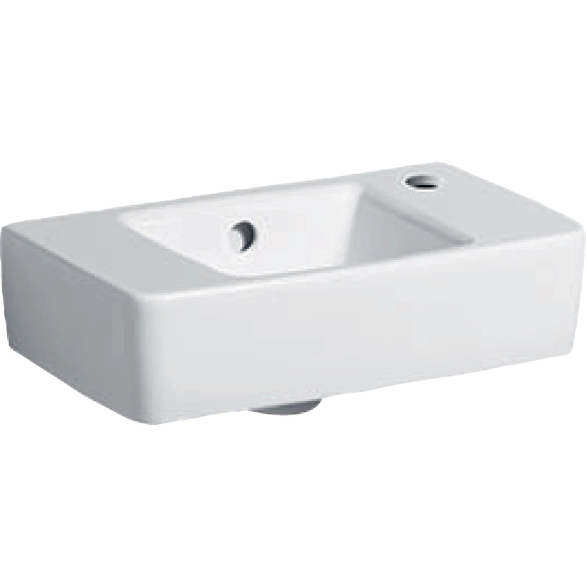 Geberit Renova Plan fontein compact 40x25cm kraangat rechts