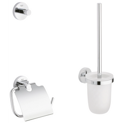 Grohe Essentials accessoireset 3-Met closetrolhouder - jashaak en closetborstelgarnituur - Chroom