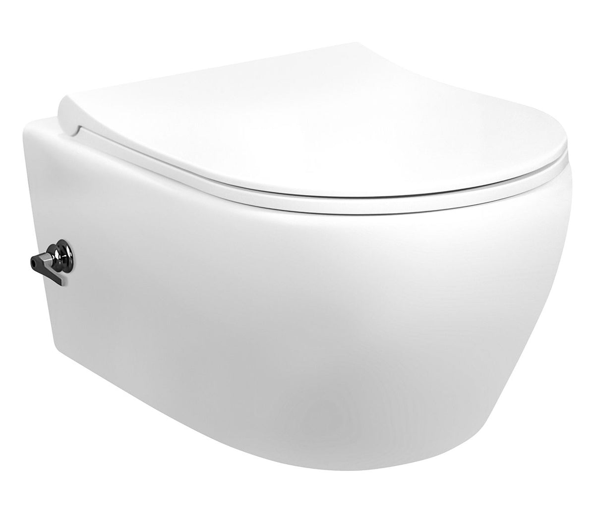 Creavit Hangend Toilet - Rimoff ophang wc met bidet Hendel Hendel Warm/Koud Water