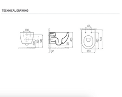 Creavit - Design Ophang Wc Wit - Zonder Sproeier(bidet) - Rimoff Verborgen Bevestiging - zonder zitting