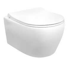 Creavit - Aloni Design Randloos Hangtoilet Met Bidet Wit Zonder Zitting