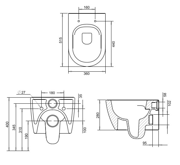 Aloni Design Randloos Hangtoilet Met Bidet Wit Zonder Zitting