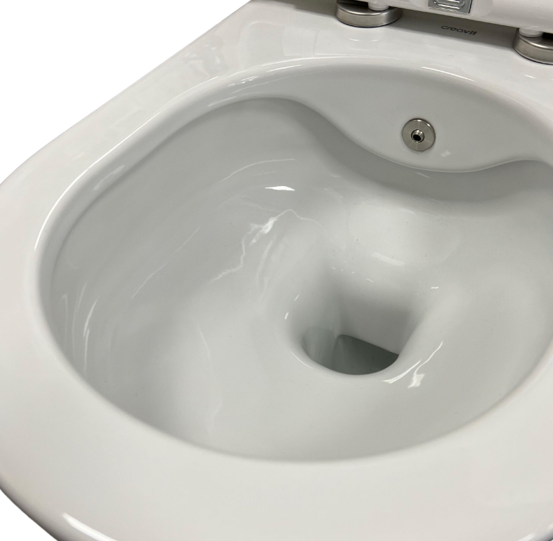 Design Ophang Wc Met Rvs Sproeier (Bidet) Rimoff – Geïntegreerde Warm / Koud Water Kraan Zonder Zitting