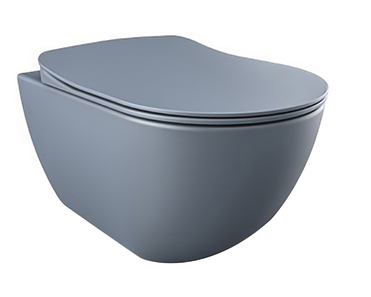 Creavit Design Hangend Toilet - Met Rvs Sproeier (bidet) - Basalt