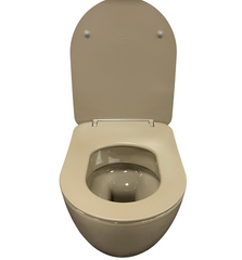 Creavit Design Hangend Toilet - Met Rvs Sproeier (bidet) - Cappucino