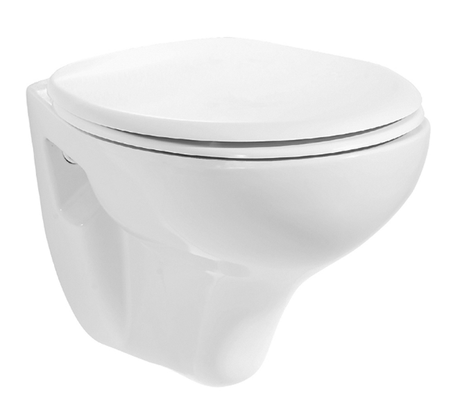 Creavit - Hangend Toilet Met RVS Sproeier (Bidet) Zonder Zitting