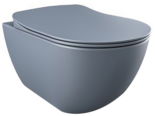 Creavit Design Hangend Toilet - Zonder Sproeier (Bidet) - Zonder Zitting - Basalt 822