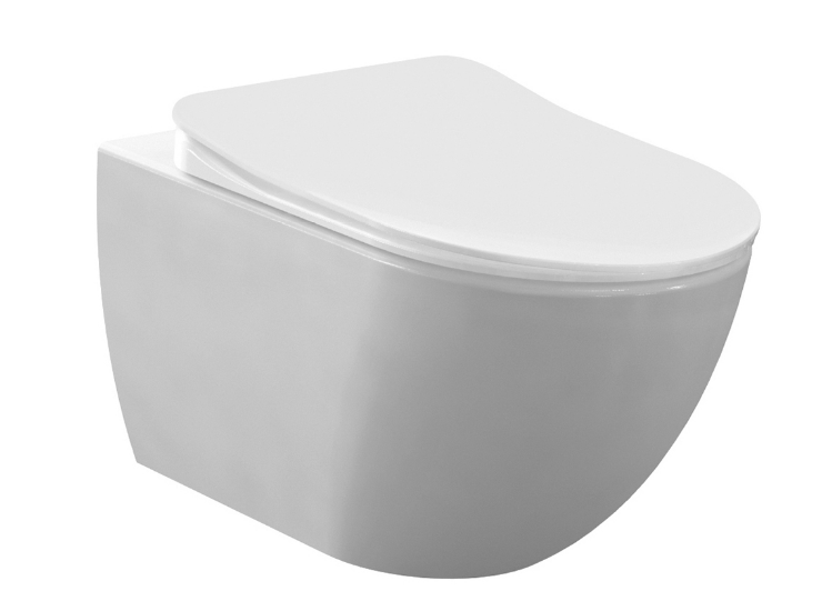 Creavit - Design Hangend Toilet - Zonder Sproeier (Bidet) - Zonder Zitting