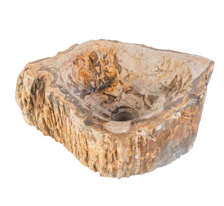 Waskom Fossiel Hout 30-35X15Cm