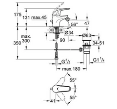 Grohe Euroeco New Bidetmengkraan