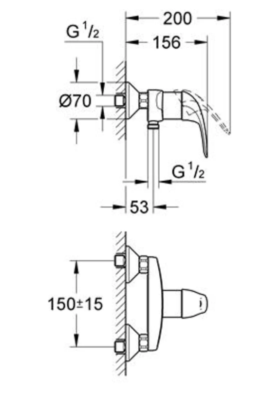 Grohe Euroeco New Douchemengkraan