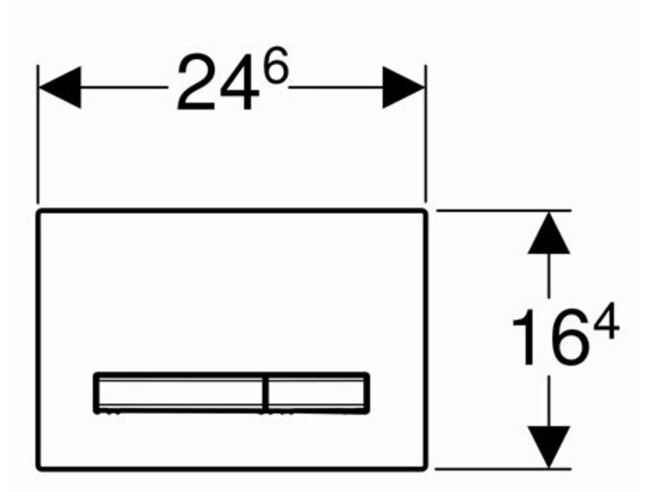 Geberit Sigma50 Bedieningsplaat, 2-Toets Spoelsysteem