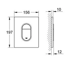 Grohe Arena Cosmopolitan, Bedieningsplaat Alpine Wit