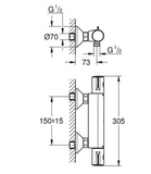 Grohe Grohtherm 800 Douchethermostaat