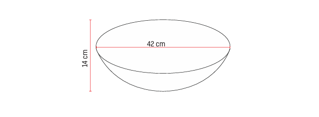 Creavit - Aloni Per Solid Surface Opbouw Waskom (42X14Cm) - Zwart