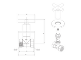 Aloni  Cross Inbouwkraan  1/2×1/2  Chroom