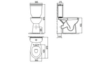 Creavit - Staand-Wc Onderpot - Wit  - Mindervaliden - S-Trap