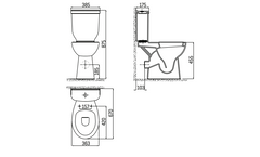 Creavit - Staand-Wc Onderpot - Wit  - Mindervaliden - S-Trap