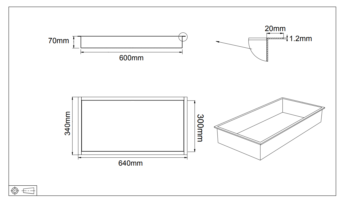 Creavit - Aloni inbouwnis 300x600x70 mm