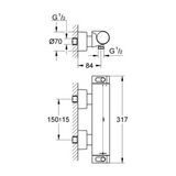 Grohe Grohtherm 2000 Douchethermostaat